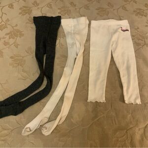 H&M Girls Tights/Leggings  SET of 3 pc Size:2T